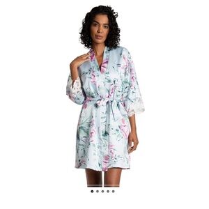 Lilac + London Satin Chemise with Robe